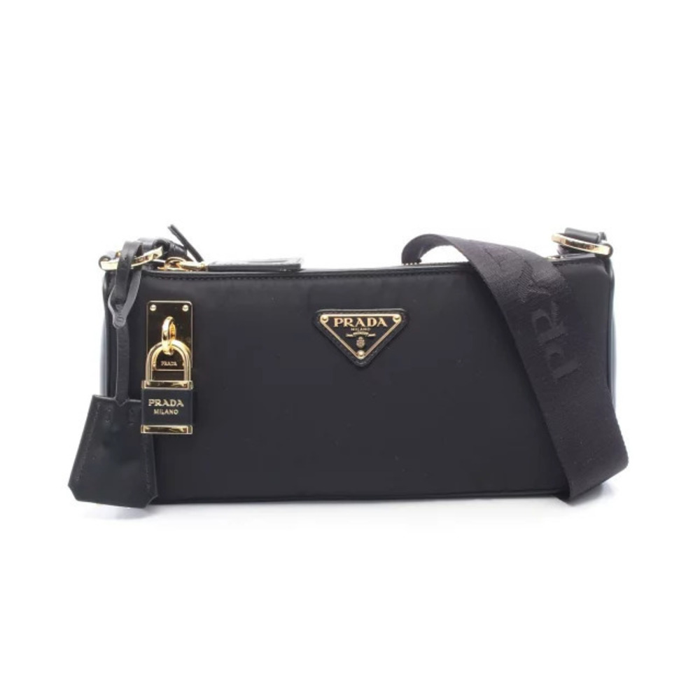 Prada Re Shoulder Bag Leather Black